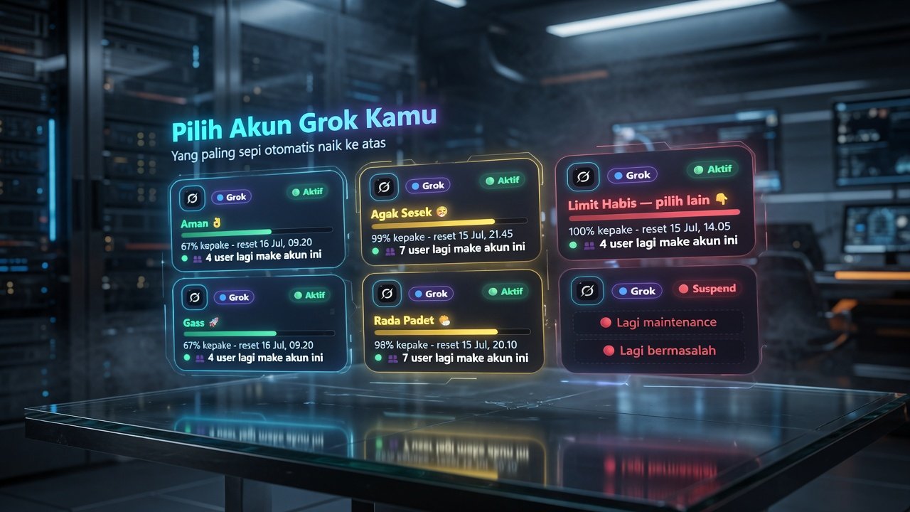 Grid ratusan akun SuperGrok di pool sharing